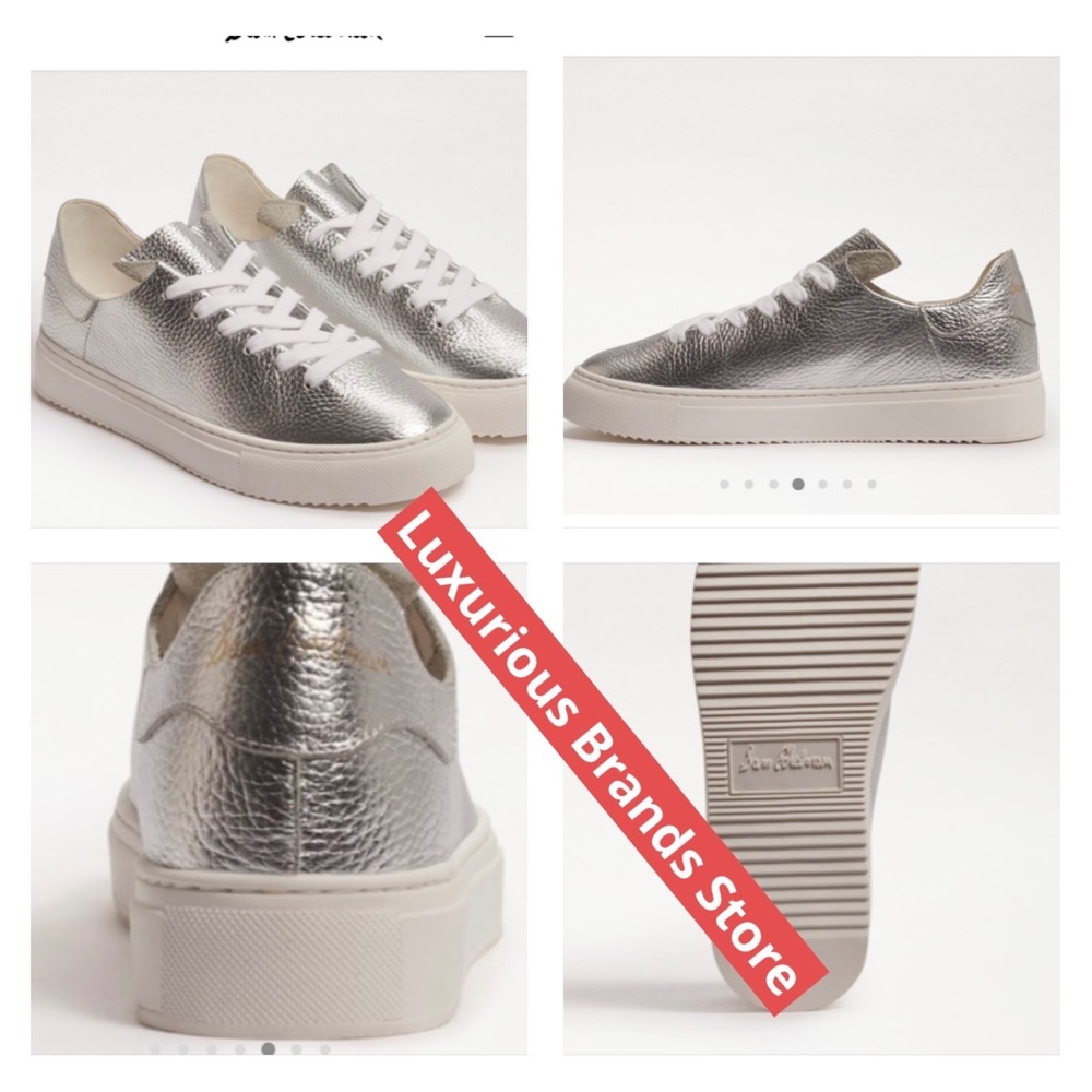 Sam Edelman girls sneakers shoes sliver